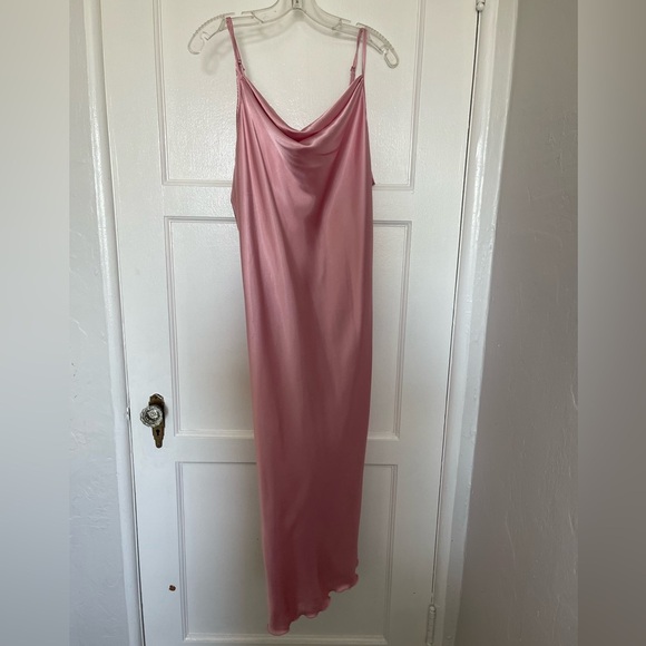 NWT BEBE Blush Satin Slip Dress X Large - Picture 5 of 11